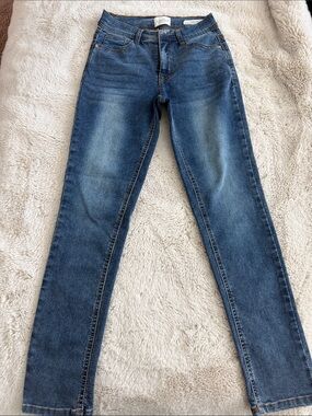Angels Women's Skinny Jeans in Blue Wash
